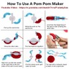 KNEWMART Pom Pom Maker, 4 Sizes Fluff Ball Weaver Needle