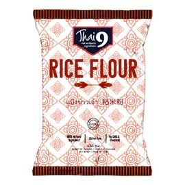 Thai 9 Variety of Premium Flours - Tapioca Starch, Glutinous Rice Flour & Rice Flour 400g (Pack of 3) NO ARTIFICIAL