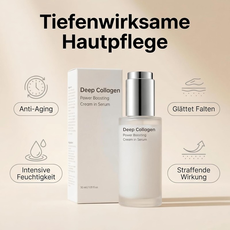 Deep Collagen Serum, Collagen Peptide Serum, Anti-Ageing Serum for Smoothing