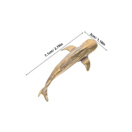 Zerodeko Brass Shark Decor Creative Indoor Tabletop Ornament Unique Shark Shaped Home Decoration Elegant Desktop Adornment Safe Material for Long Term Use