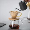 Jaugufiy Transparent Glass Coffee Dripper Coffee Filter Holder Coffee Filter