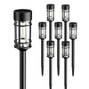 ILANCK Solar Lights Outdoor Waterproof, 8 Pack Solar Pathway Lights