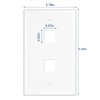 RCA Wall Plate, HTTX White 2-Port RCA Wall Plate with