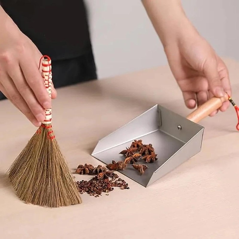 VBQFDPH Compact Dust Pan - Mini Stainless Steel Handheld 8.5