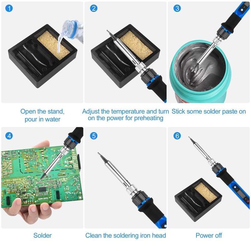 WinGluge 80 W Soldering Iron Set, Soldering Station with Temperature