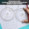 4 Pieces Protractor, Drawing and Design Protractor, Angle Measuring Rulers,