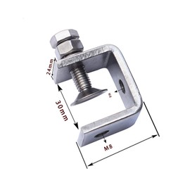Basetousual 4 Stück C Klemme, Tiger Klemme, Edelstahl C-Klemme, C-Zwingen Set, Delstahl Heavy Duty Trägerklemme, für Diy Holzbearbeitung, Schweißen, Tischlerei
