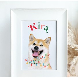 Deck the Halls with Bathroom Art - Custom Pet Portraits - Dog in Toilet and Cat Art - Unique Christmas Decor