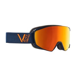 Black Crevice Skibrille – Schladming – Doppelscheibe, Anti-Fog-Beschichtung, UV400 Schutz (Navy/orange/orange, M (Kopfumfang 55-58 cm))…