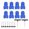 Trampoline Enclosure Pole Cap with Screw Thumb THook Spring Pull