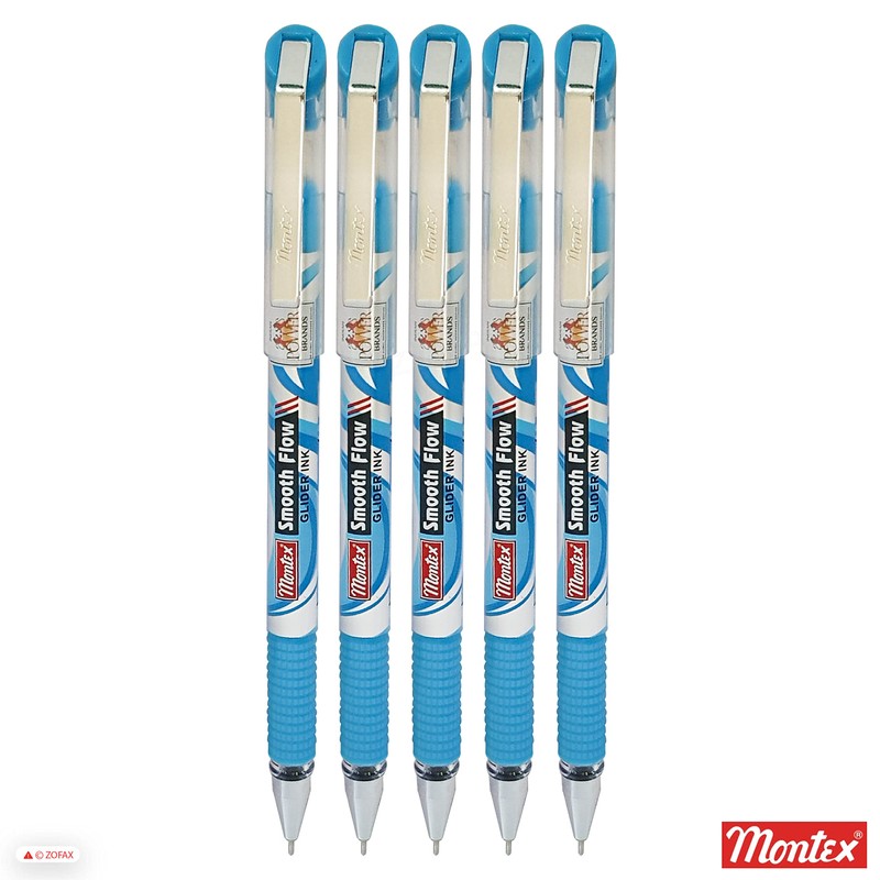 Montex 5 x 0.7mm Steel Tip Smooth Flow Ball Pen