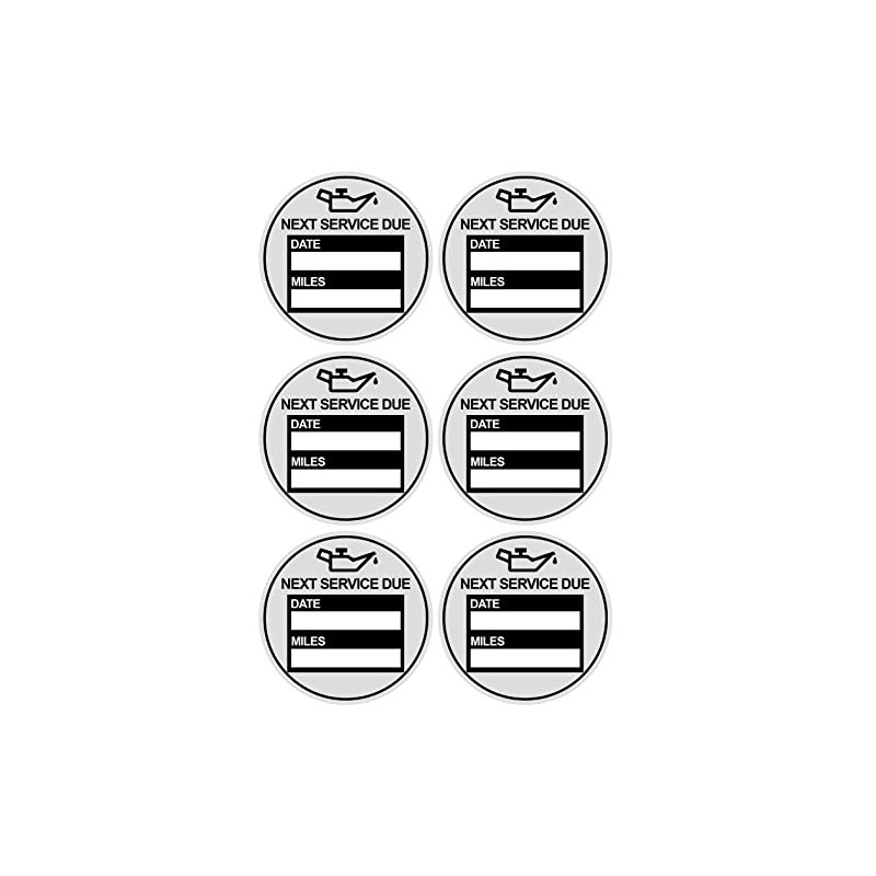 Oil Change Stickers,2 inch 60pcs Round Oil Change Sticker Static