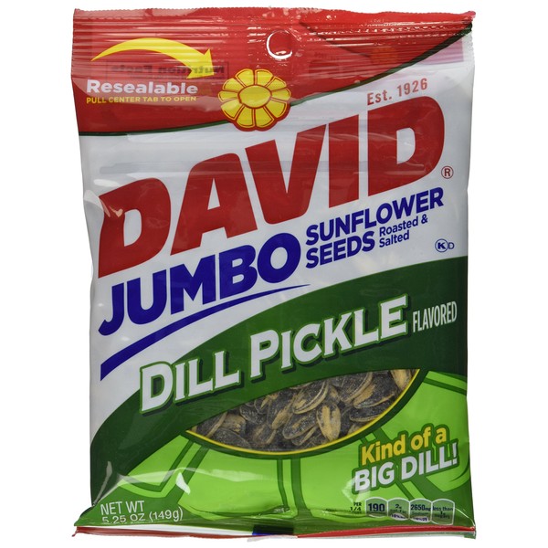Conagra David Dill Pickle Sunflower Seed, 5.25 Ounce -- 12 per case.