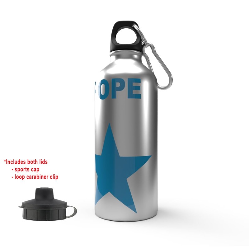 Partisan Newcastle Bottle Pope 2-Lid Aluminium 600ml Silver