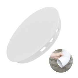 DN 100 mm Ventilation Pipe End Piece Cover - OD 105 mm Spring Cover Pipe Lid Inner Diameter 100 mm, Pipe Cover Made of ASA Plastic, UV-Resistant, Fire Protection Class 94-V2 (1 Piece, White)