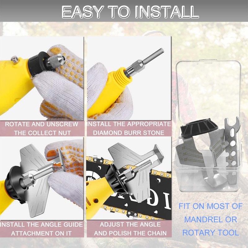 JONMON Chainsaw Sharpening Attachment Kit - 20Pcs Chain Saw Sharpener