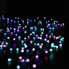 Noma 100 Colour Changeable Remote Controlled Berry Lights (Pack of 1), Green Cable/Multi