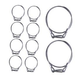 TIOMIOSEA Safety cable, 10 pieces, stage light safety cable with loop, lighting, fall prevention, safety cable, safety rope, 78 cm, for stage lighting, luggage, DJ lighting, bicycle