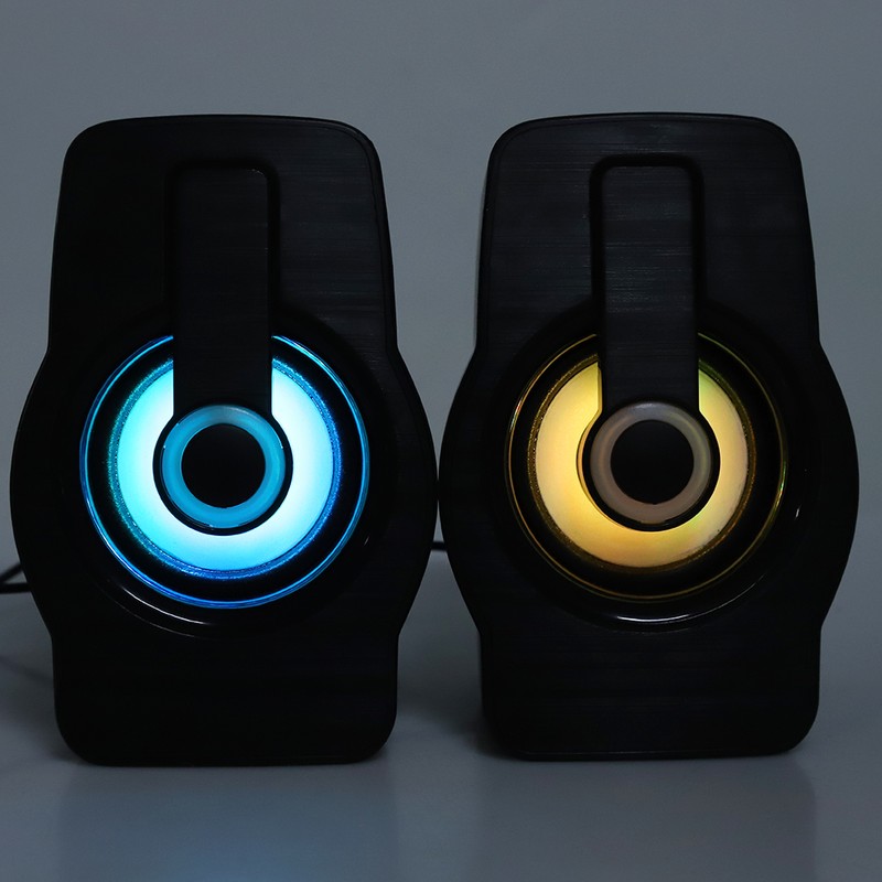 FT-185 Mini USB LED Speaker Portable Loudspeaker Music Player for