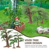 TEHAUX Mini Scene Accessory Model Trees 3PCS Diorama Trees Simulated
