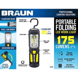 Portable Folding 175 Lumen LED Work Light