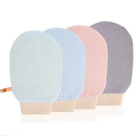 Peelinghandschuh, 4 Stück Exfoliating Gloves Für Effektives Peeling, Glove Für Körper Und Gesicht, Langlebig Und Hautfreundlich, 21cm X 14cm, Ideal Für Home Spa Und Reise