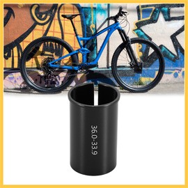 BULLSPANN Seat Post Bicycle Tube Adapter for 33.9mm to 36mm Size Conversion Saddle Post Aluminum Alloy Black 1pcs
