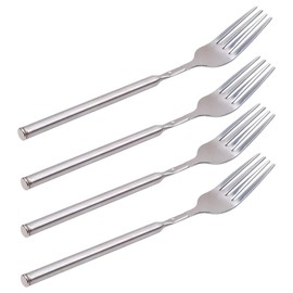 Extendable Fork, Telescopic Fork, Long Fork, Fork with Extendable Handle, Long Handle Fork, Stainless Steel Dinner Fork, Extending for BBQ Tableware Supplies- Extends 25.4 inch (4 pcs)