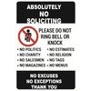 No Soliciting Sticker for House,4x6 inch 2pcs “ No Soliciting