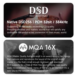 HiBy R3 II Hi Res Audio Player Dual DAC MQA Qobuz Tidal Player with Bluetooth 5.1/3.5mmSE+4.4mmBAL/2TB Extended Memory(2025 Version)