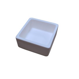 OTOOLWORLD 99.3% Alumina Crucible Al2O3 Aluminum Oxide Crucible Assay Crucible for Lab Laboratory (70x70x30MM)