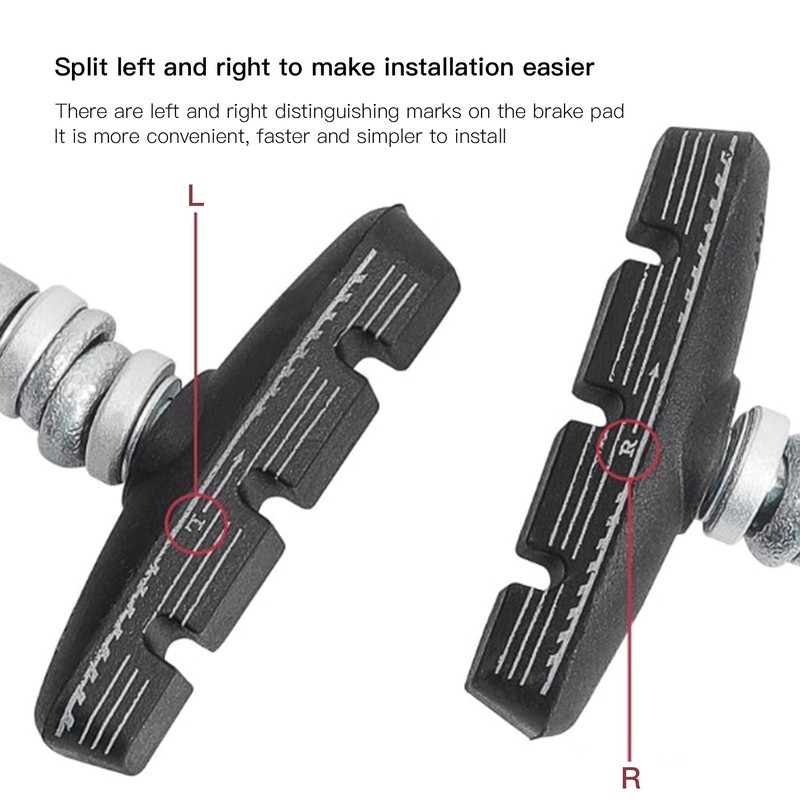 Bicycle Brake Pads, 1 Pair 55 mm Arc-shaped Foldable Bicycle