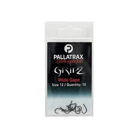 Pallatrax Gripz Wide Gape Fishing Hooks - Carp Fishing Hooks - Award Winning Fishing Hooks (Size 12 - Wide Gape Gripz)