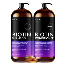 Set De Champú Y Acondicionador Con Biotina Para Adelgazar El