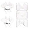 Bianbaistar White Velvet Mouse Ear Headband with Pearl Accents -