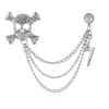 Broche Alfiler Calaveras Con Cadenita Vintage