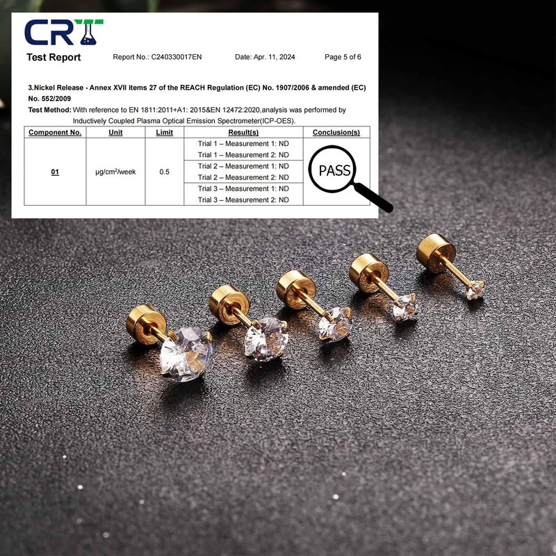 Diamday 9 Paar Ohrringe Gold Set, Creolen Gold Kleinfür für