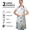 Dacawin Spring Floral Apron for Women with Pockets Flowers Summer