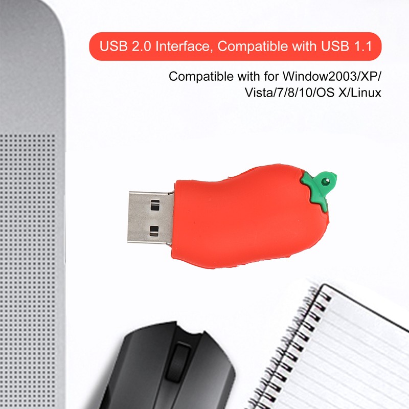 USB Flash Drive Red Pepper Shape Cute Memory Stick Pen