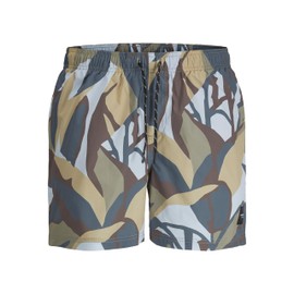 JACK & JONES Men's Jpstmaui Jjswim Ocean Days AKM, Silver Sage, L