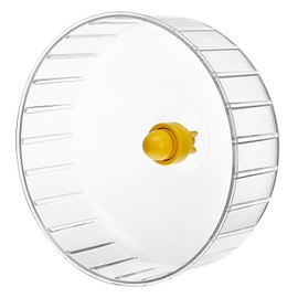QWORK® 17cm Transparent Hamster Wheel, Silent Spinner Wheel with Double Bearing for Comfortable Running, Wheel Width 6cm