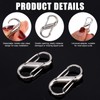 20pcs Double Opening Zipper Pull Replacement, Detachable Metal Snap Hook