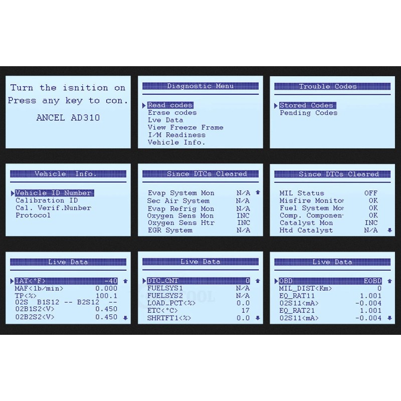 ANCEL AD310 Classic Enhanced Universal OBD II Scanner Car Engine