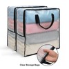 Fasmov 4 Pack Oversized Clear Storage Bag with Handles and