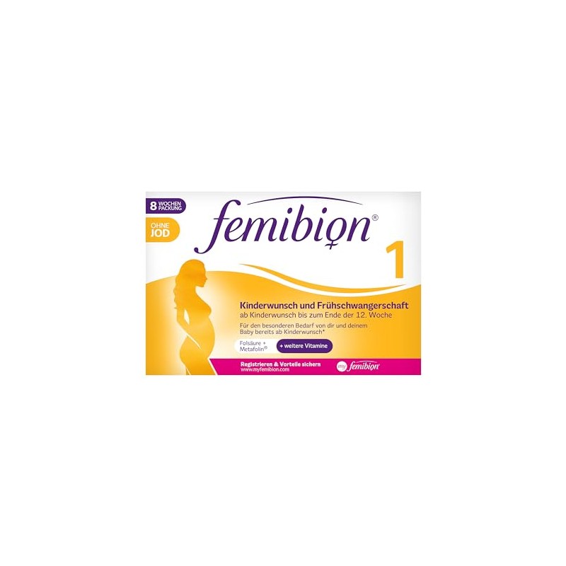 Femibion 1 wish to have children without iodine, 60 pieces