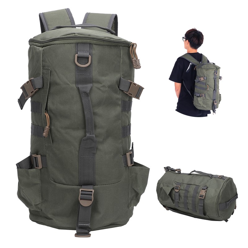 Fishing Tackle Backpack Large Capacity Portable Cylindrical Fishing Rod Bag