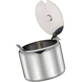 Silver Stainless Steel 285 ml for Apple-Shaped Sugar Bowl with Spoon, Sugar Bowls, Cream and Sugar Dishes