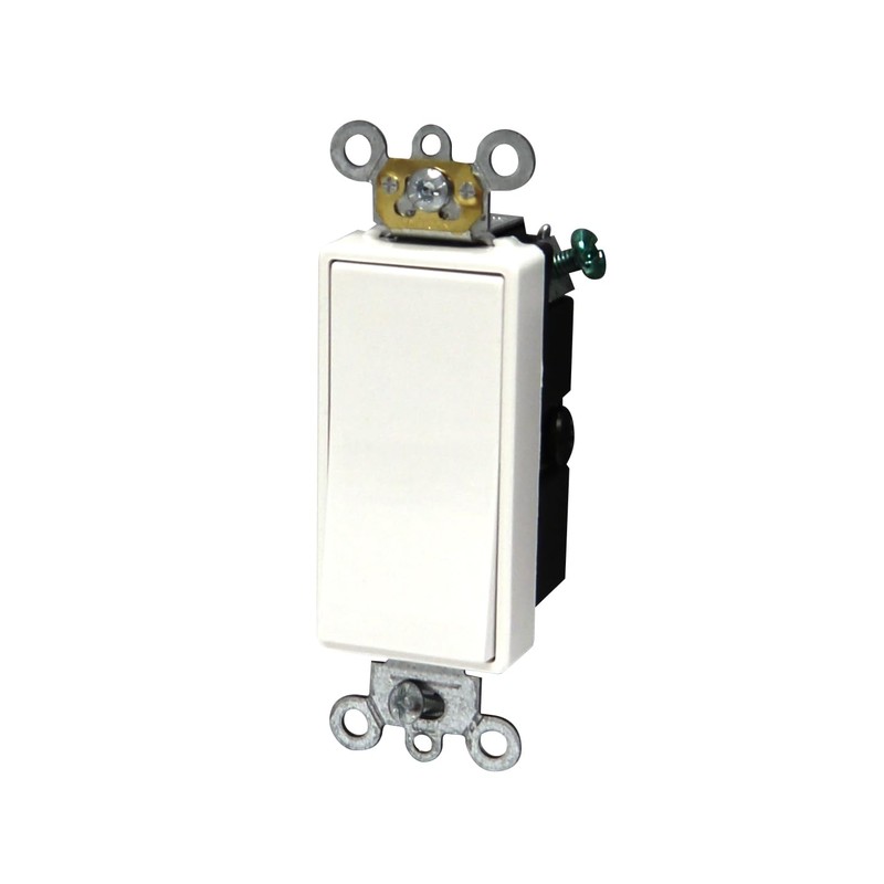 Leviton 15-Amp 120/277-Volt Decora Plus Rocker 3-Way AC Quiet Switch,