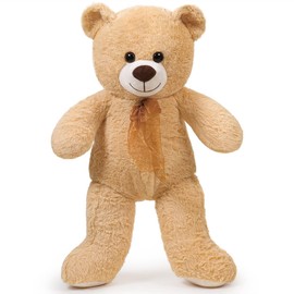 SNOWOLF Teddy Bear Plush Cuddly Bear Plush Bear with Button Eyes Soft Cute Bear Doll Animal Toy Gift for Children Boys Girls on Birthday Christmas Valentine's Day (60 m, Light Brown)