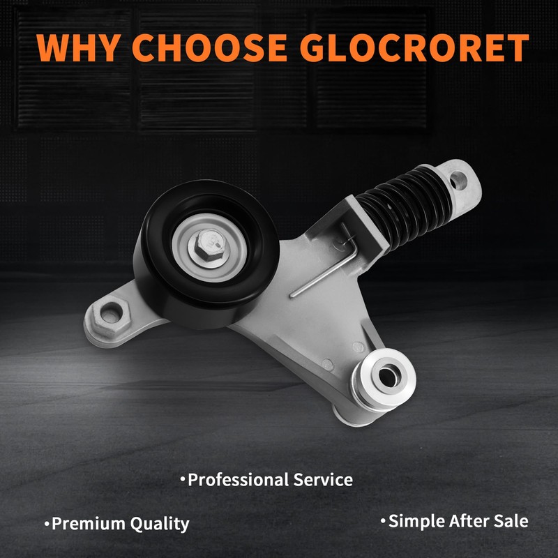 GLOCRORET Belt Tensioner & Serpentine Belt Kit for 2.4L Toyota